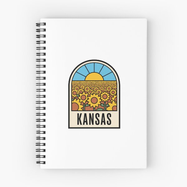 Item preview, Retro Kansas Sunflower Field Mid West Landscape Graphic designed and sold by Paper Drip.