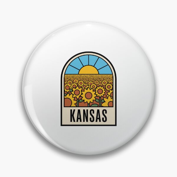 Item preview, Retro Kansas Sunflower Field Mid West Landscape Graphic designed and sold by Paper Drip.