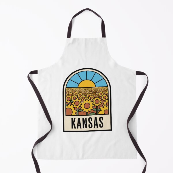 Item preview, Retro Kansas Sunflower Field Mid West Landscape Graphic designed and sold by Paper Drip.
