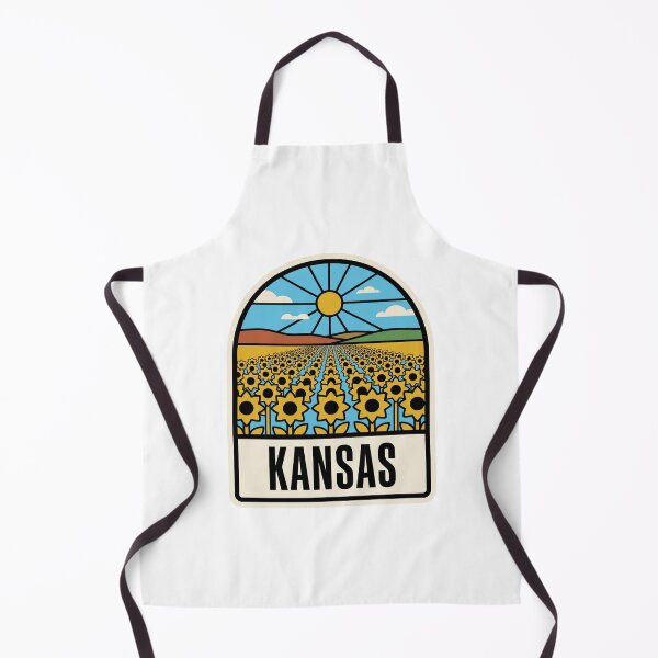 Item preview, Retro Kansas Sunflower Field Mid West Landscape Graphic designed and sold by Paper Drip.