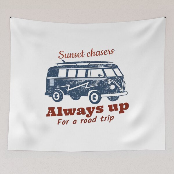 Item preview, Sunset Chasers Van – Always Up For A Road Trip | Retro Camper Travel Design designed and sold by hyper-zone.