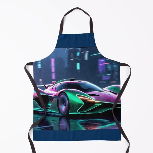Item preview, Cyberpunk Hypercar Rainy Neon City Art designed and sold by Nexus Space.