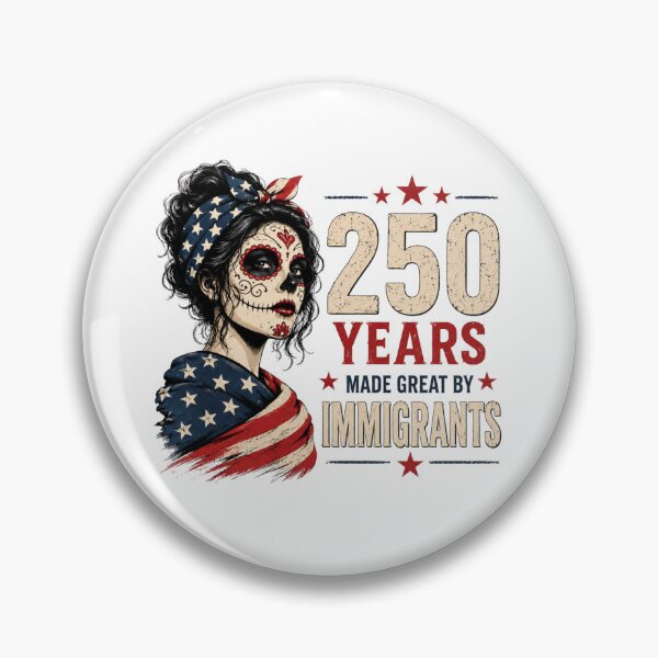 Item preview, 250 Years Made Great By Immigrants America Sugar Skull designed and sold by GibasVisuals.