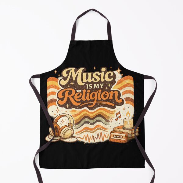 Item preview, Music Is My Religion – Retro Vintage Aesthetic Headphones Music Lover Design designed and sold by MartBook.