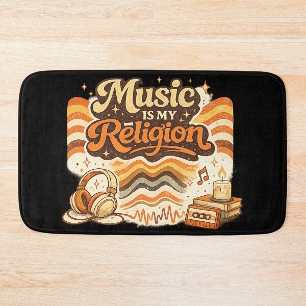 Item preview, Music Is My Religion – Retro Vintage Aesthetic Headphones Music Lover Design designed and sold by MartBook.
