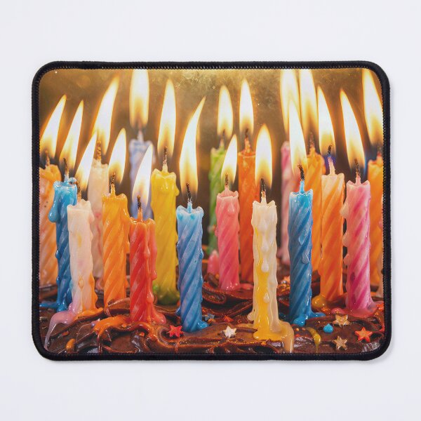 Item preview, Melting Birthday Candles on Chocolate Cake designed and sold by Maria Dryfhout.