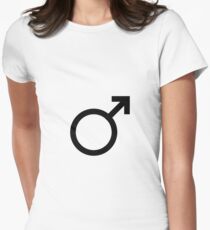 Male Symbol, #MaleSymbol, #Male, #Symbol, Symbol of Mars, #SymbolOfMars, #Mars Women's Fitted T-Shirt