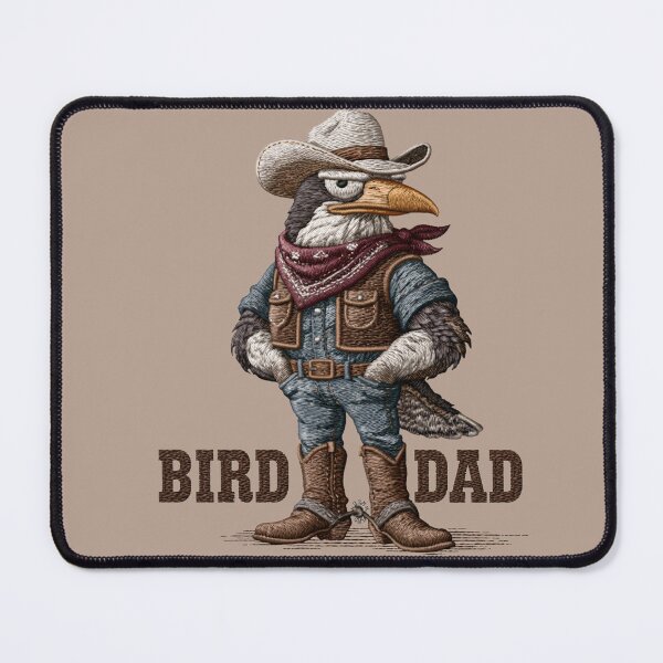 Item preview, Cowboy Bird Dad Embroidered Eagle Design designed and sold by MegaNovaArt.