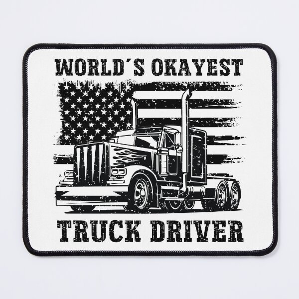 Item preview, World's Okayest Truck Driver Distressed American Flag Semi Truck designed and sold by Dmetalx Art Apparel.