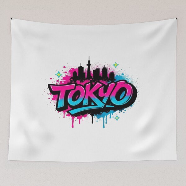 Item preview, Tokyo Street Art Graffiti Typography designed and sold by GraffiCity.