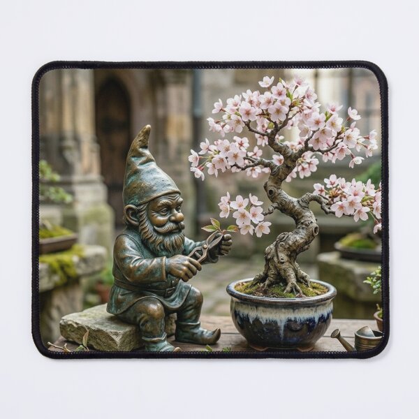 Item preview, Thinking of Wroclaw - Gnome Pruning Bonsai Tree designed and sold by Purrfecta.