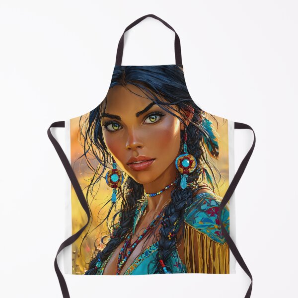Item preview, Enchanting Portrait of a Young Indigenous Woman designed and sold by Artessie.