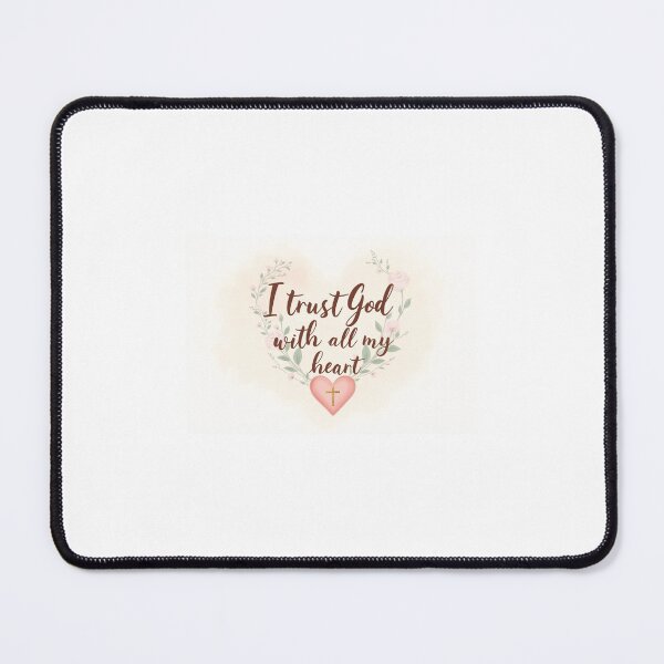Item preview, I Trust God with All My Heart | Floral Christian Faith Typography designed and sold by Alpha-Hood.