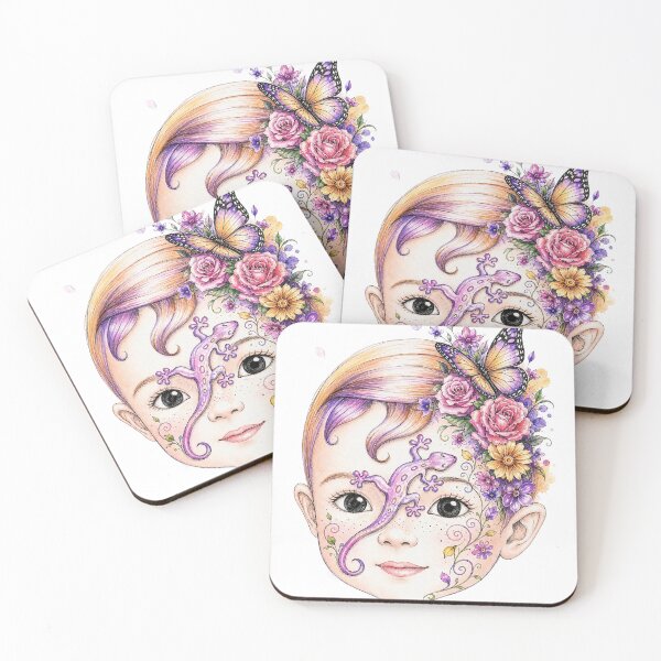 Item preview, Enchanted Floral Fairy Faces-Magical  Garden Art for T-Shirts & Custom Products designed and sold by Mnrrstudio.