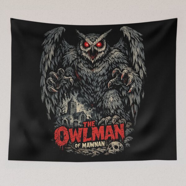 Item preview, Owlman of Mawnan Cryptid – Cornish Folkore Horror Comic Art designed and sold by redsharkuk.