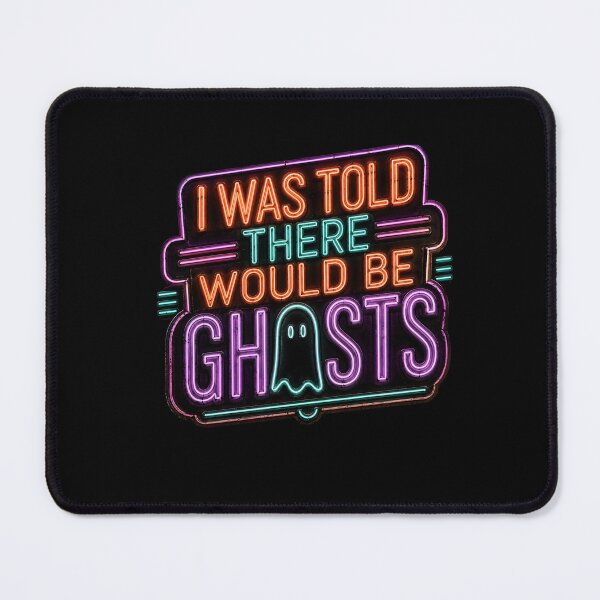 Item preview, I Was Told There Would Be Ghosts Funny Neon Halloween Typography Design designed and sold by Lina Caro.