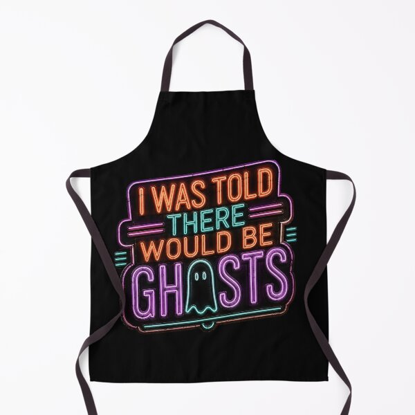 Item preview, I Was Told There Would Be Ghosts Funny Neon Halloween Typography Design designed and sold by Lina Caro.