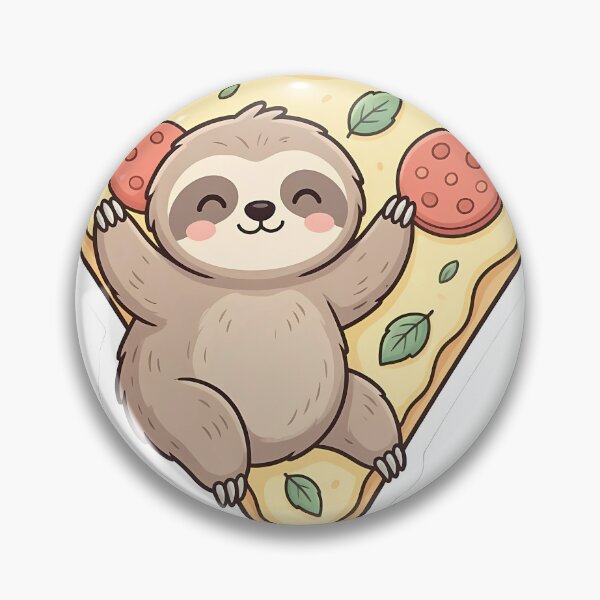 Item preview, Cute Kawaii Pizza Sloth Animal Sticker designed and sold by YALLABUY.