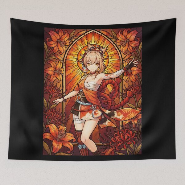 Aperçu de l'œuvre Vitrail Yoimiya créée et vendue par Thunderbelts.
