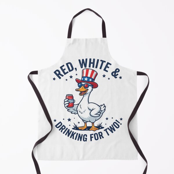 Item preview, Funny Patriotic Goose Drinking For Two 4th of July Shirt designed and sold by DOPANDA ..