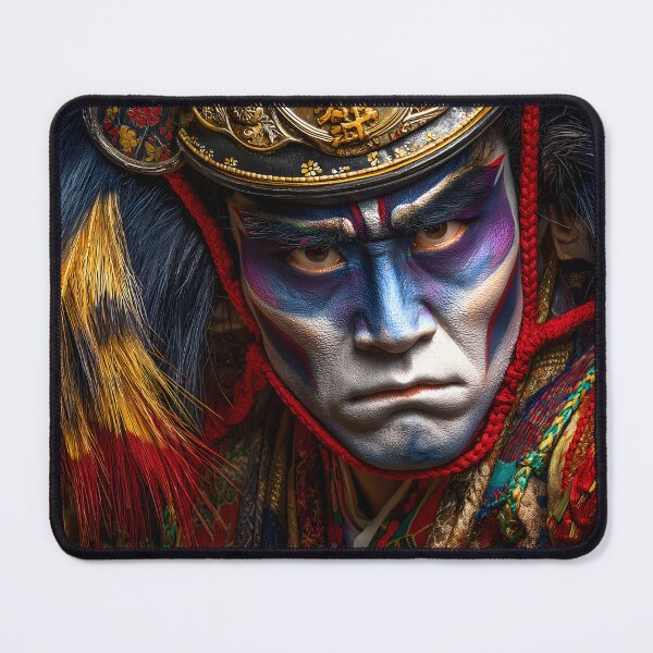 Item preview, Traditional Kabuki Actor with Dramatic Face Paint designed and sold by Artessie.