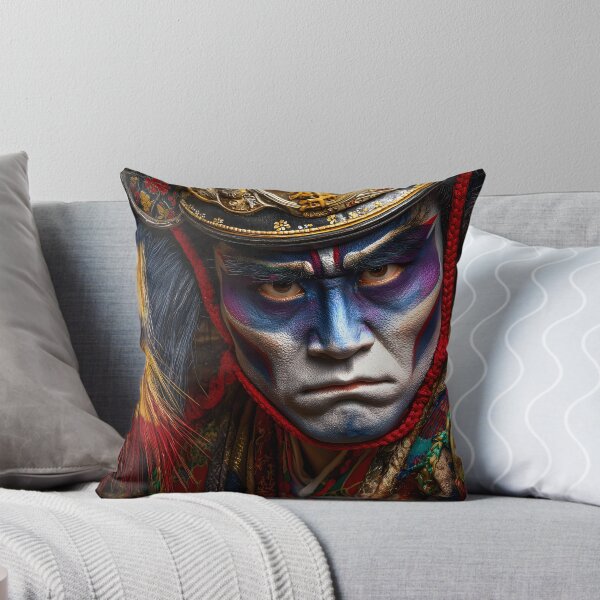 Item preview, Traditional Kabuki Actor with Dramatic Face Paint designed and sold by Artessie.
