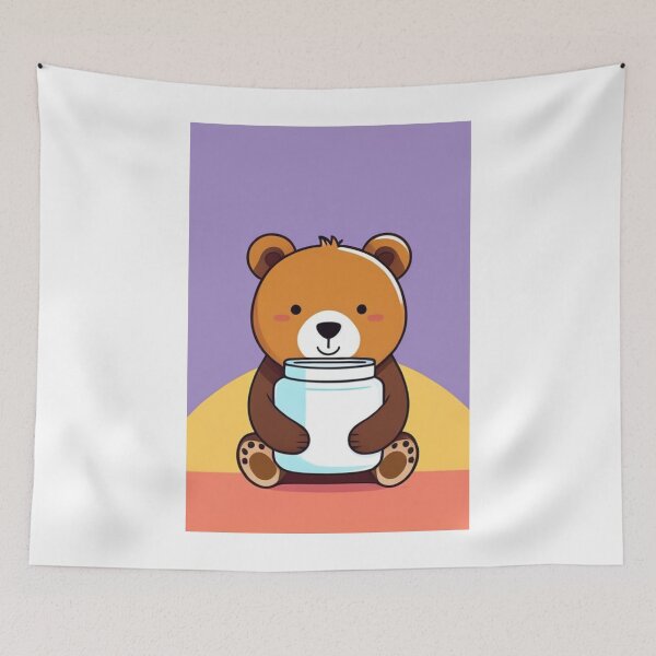 Item preview, Art - Kawaii Style Bear, Modern Digital Illustration designed and sold by AnimeShin.