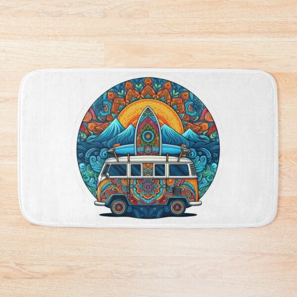 Item preview, Mandala Surf Van – Psychedelic Ocean Sunset | Boho Van Life Art designed and sold by hyper-zone.