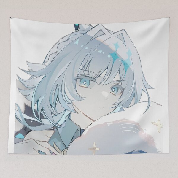 Item preview, Cerydra White Fluffy Outfit Honkai Star Rail designed and sold by KomiArts.