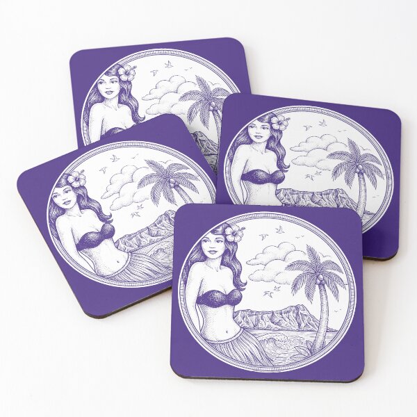 Item preview, Aloha Shirt Girl on dark designed and sold by travelwitheric.
