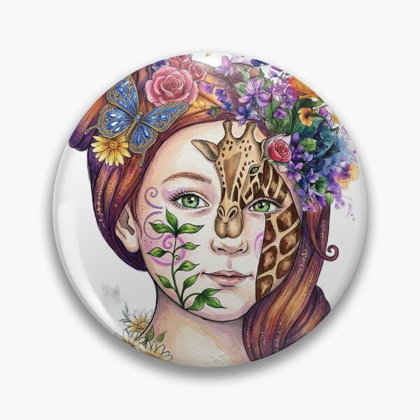 Item preview, Dreamy Floral Children Fantasy- Watercolor Botanical Girl Designs designed and sold by Mnrrstudio.