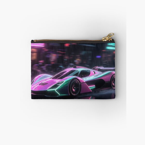 Item preview, Cyberpunk Iridescent Supercar Night City Rain Art designed and sold by Nexus Space.