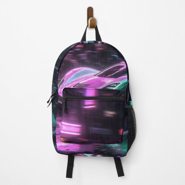 Item preview, Cyberpunk Iridescent Supercar Night City Rain Art designed and sold by Nexus Space.