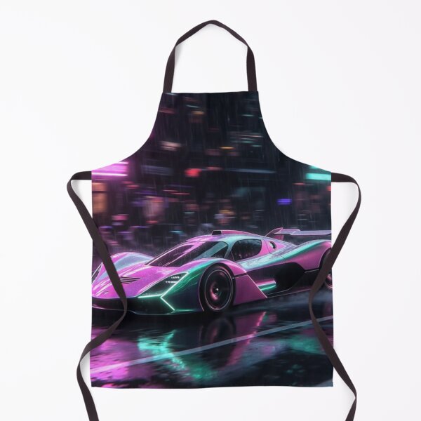 Item preview, Cyberpunk Iridescent Supercar Night City Rain Art designed and sold by Nexus Space.