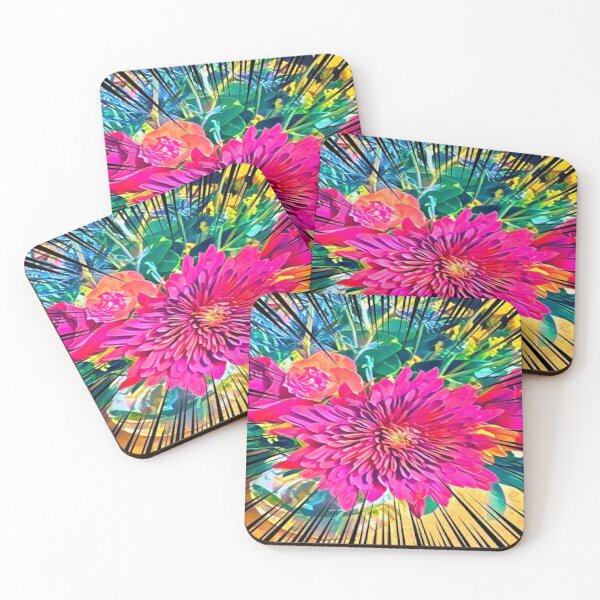 Item preview, Pop Art Magenta Chrysanthemum Explosion Digital Illustration designed and sold by BalkanBloom.