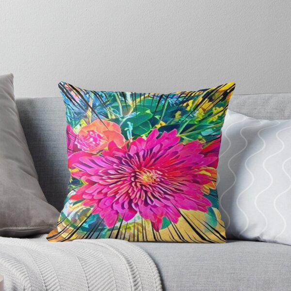 Item preview, Pop Art Magenta Chrysanthemum Explosion Digital Illustration designed and sold by BalkanBloom.