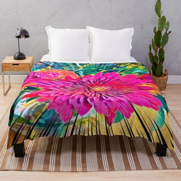 Item preview, Pop Art Magenta Chrysanthemum Explosion Digital Illustration designed and sold by BalkanBloom.