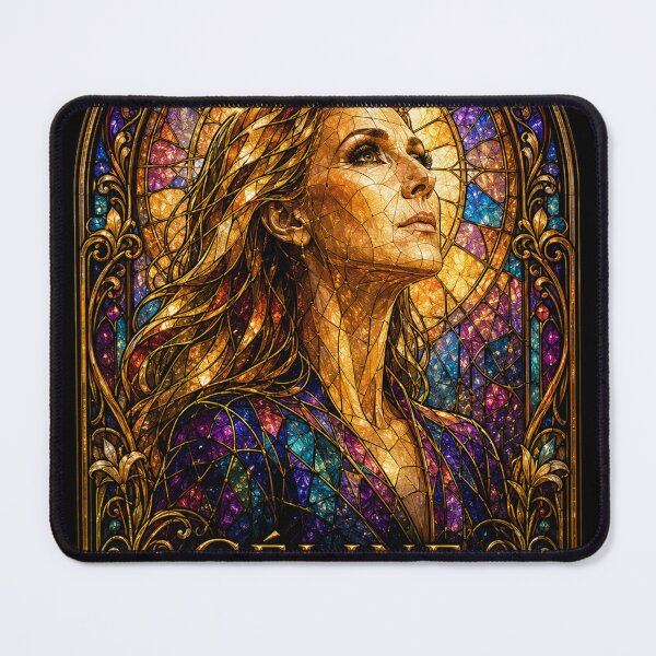 Item preview, Celine Dion Paris 2026 – Art Nouveau Cathedral Stained Glass | Artistic Design designed and sold by JcAbstractArt.