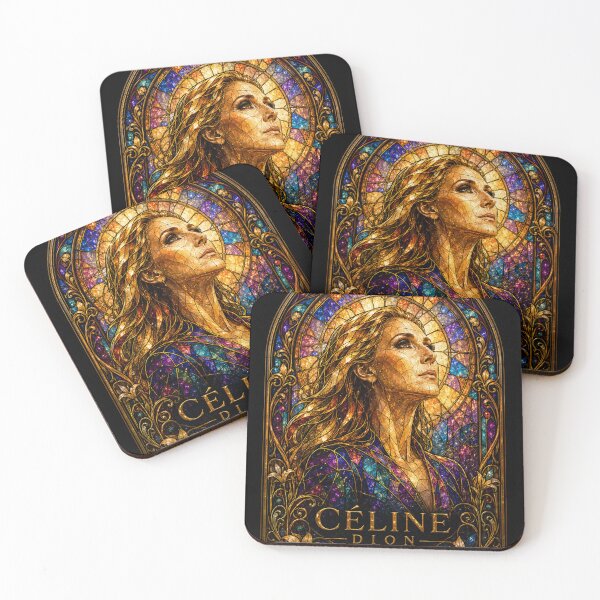Item preview, Celine Dion Paris 2026 – Art Nouveau Cathedral Stained Glass | Artistic Design designed and sold by JcAbstractArt.