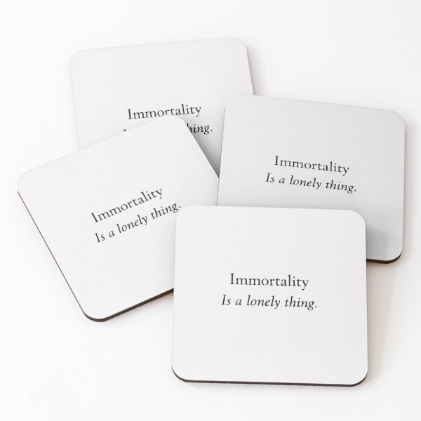 Item preview, Immortality Is a Lonely Thing – Gothic Dark Minimalist Quote designed and sold by Avy_Criss - Geek Merch.
