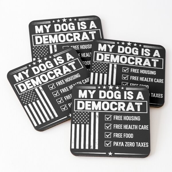 Item preview, Funny Political Humor - My Dog Is A Democrat designed and sold by CutOutIdols.