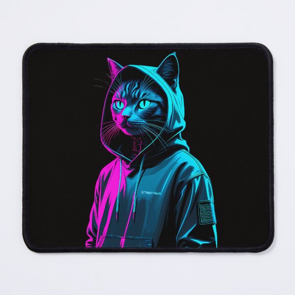 Item preview, Cyberpunk Cat - Futuristic Neon Techwear Streetstyle Art designed and sold by Structure-Blue.