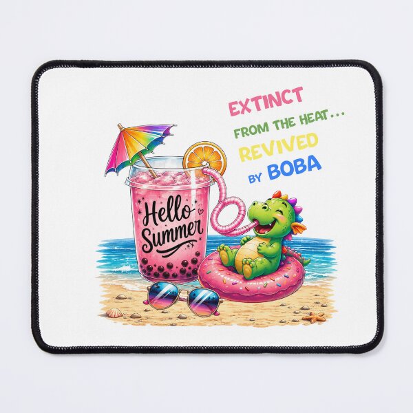 Item preview, Dino Boba Summer – Extinct From Heat Revived By Boba Cute Dragon designed and sold by Dinaelsherkawy.