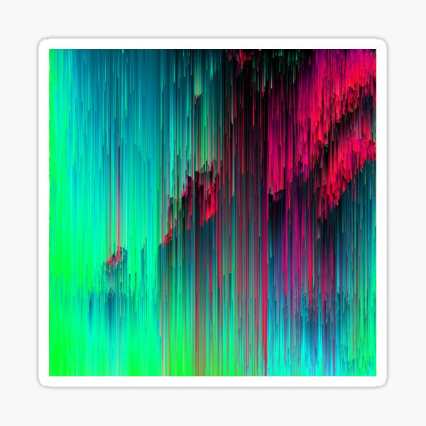 Item preview, Just Chillin' - Abstract Neon Glitch Pixel Art designed and sold by Jennifer Walsh Design.