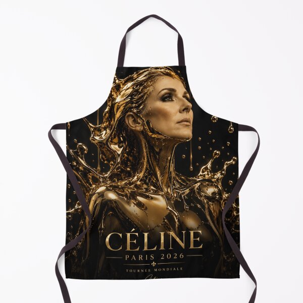 Item preview, Celine Dion Paris 2026 – Liquid Gold Portrait | Luxury Metallic Graphic designed and sold by JcAbstractArt.