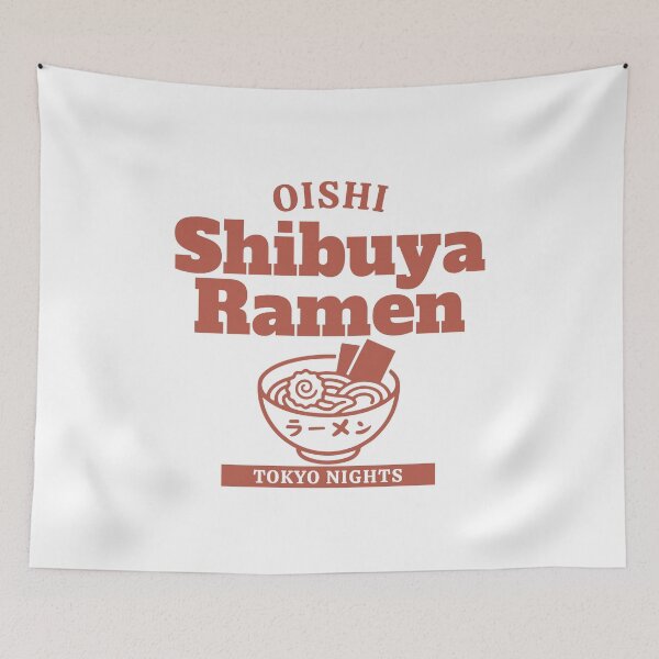 Item preview, Oishi Shibuya Ramen Tokyo Nights Vintage Japanese Ramen Shop Graphic designed and sold by HYPNK.