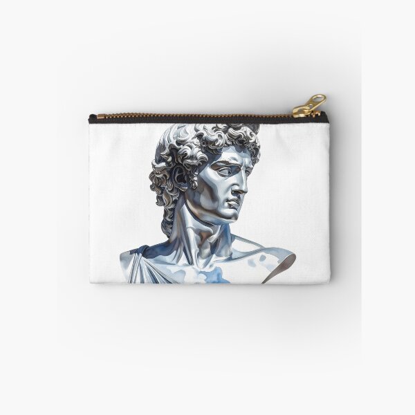 Item preview, Watercolor Metallic Greek Bust Statue Illustration designed and sold by BetweenForms.