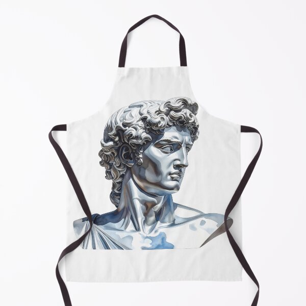 Item preview, Watercolor Metallic Greek Bust Statue Illustration designed and sold by BetweenForms.