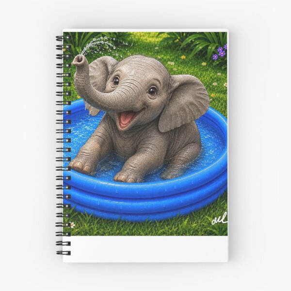 Item preview, Paddling Elephant designed and sold by MariaLouise-Art.