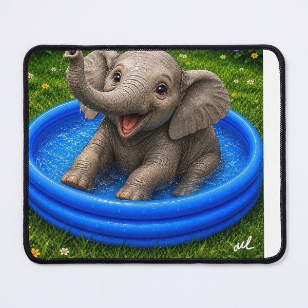 Item preview, Paddling Elephant designed and sold by MariaLouise-Art.
